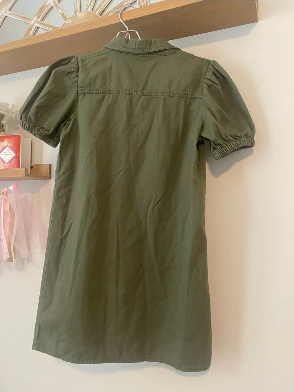 GUESS Kids Utility Button Front Dress Rhinestone Sz L 14